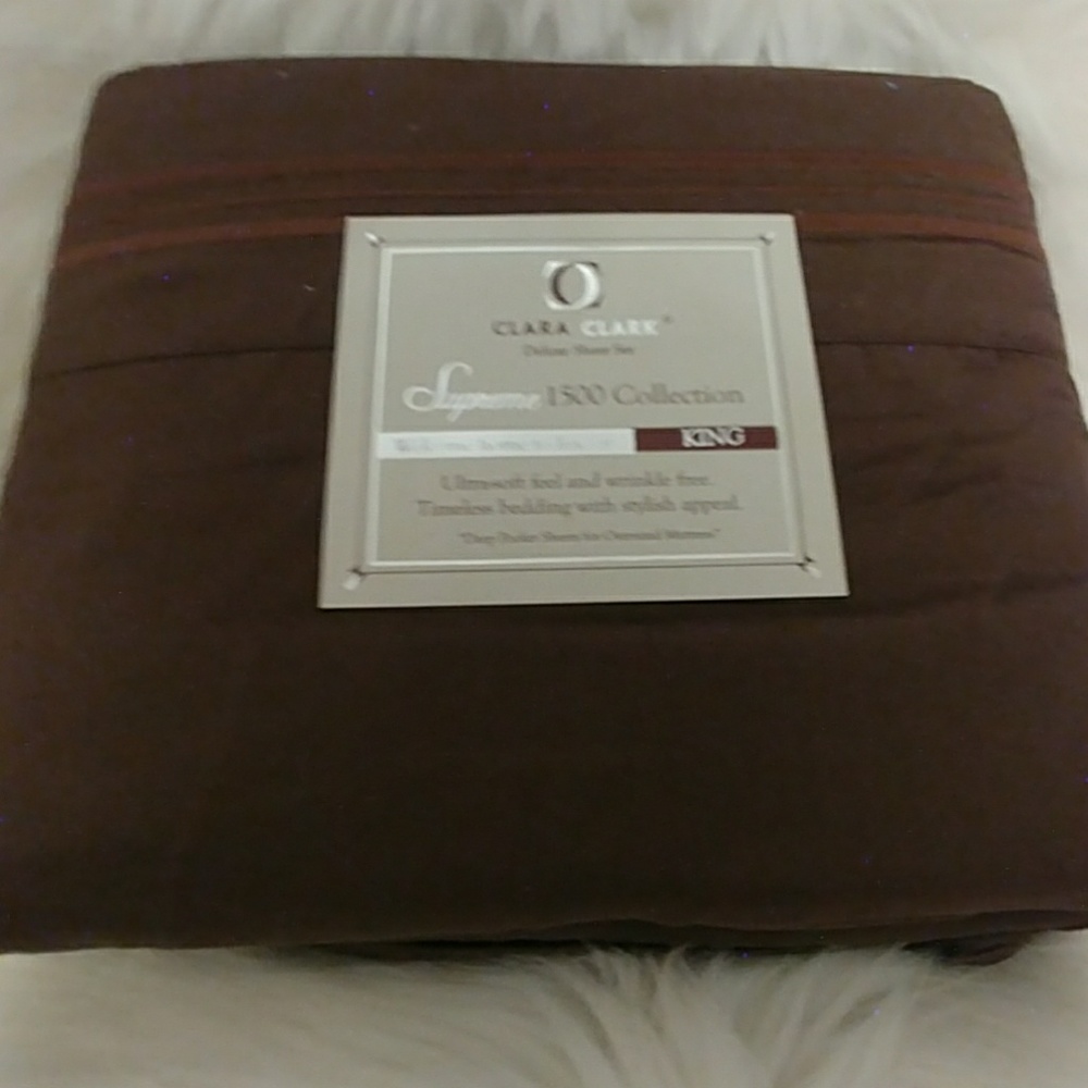 Clara Clark 1500 Coffee ☕ King Size Sheet Set